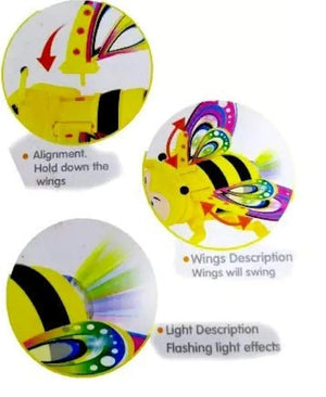 Interactive bump and go bee toy for toddlers. Cute yellow crawling bee toy for toddlers