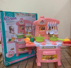 Pink kitchen set for girls aged 3 to 5 years