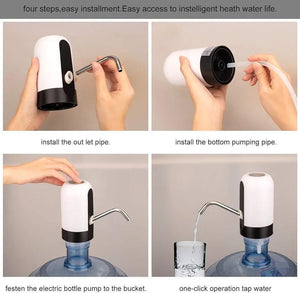 USB rechargeable water bottle dispenser pump