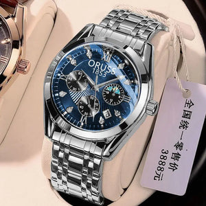 Men's automatic watch with luminous details
