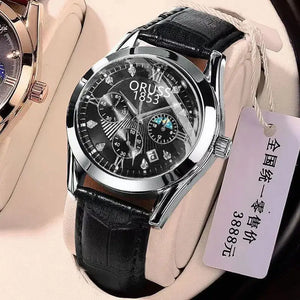 Men's calendar wristwatch for everyday use