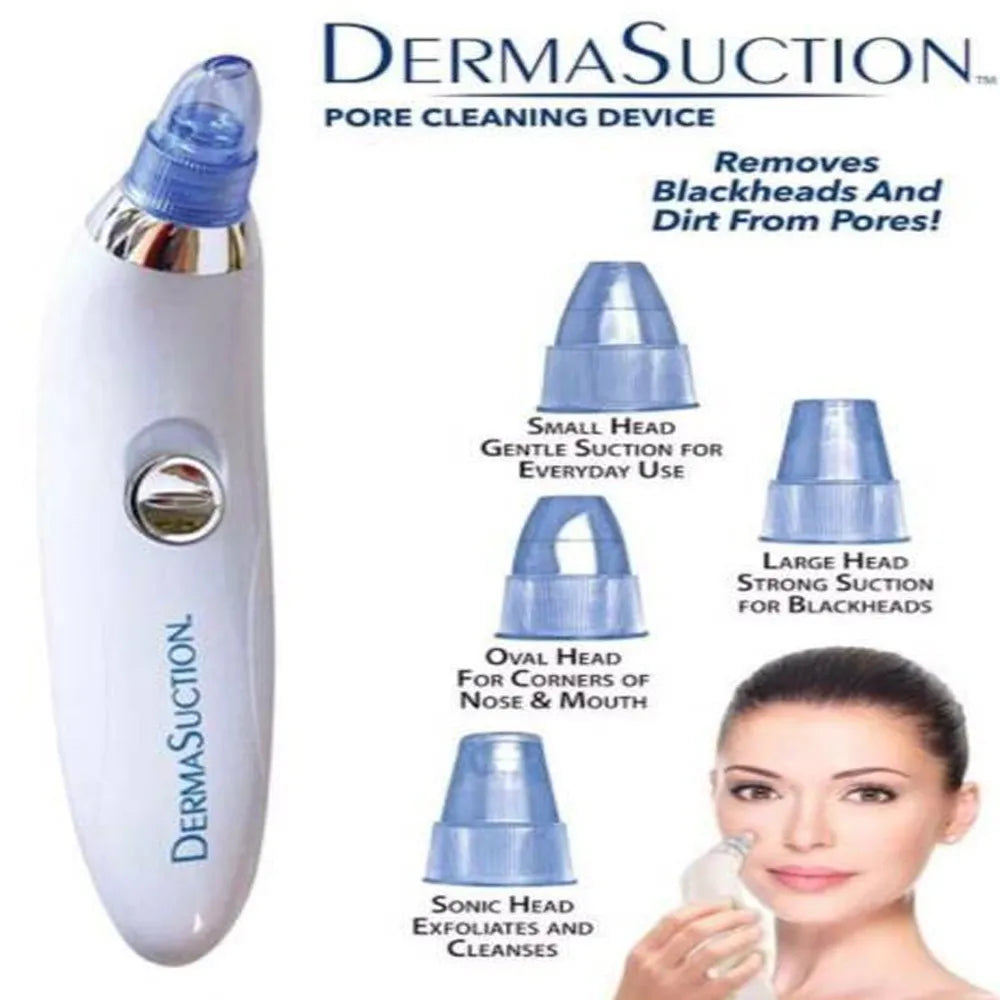 4-in-1 electric pore cleaner with interchangeable suction heads