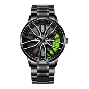 Automatic movement men's watch with wheel style dial