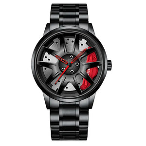 Automatic movement men's watch with wheel style dial