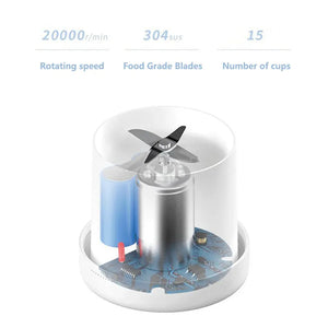 Portable fruit blender and smoothie maker