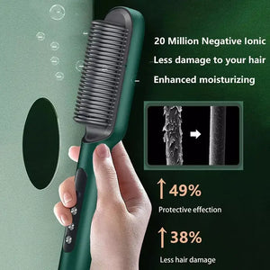 Anti-scald hot comb hair styler