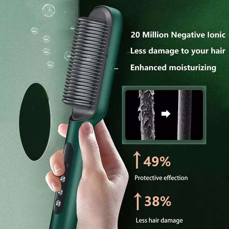 Anti-scald hot comb hair styler