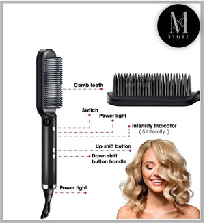 Anti-scald hot comb hair styler