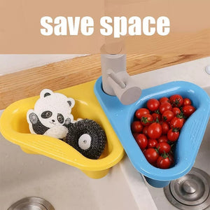 Kitchen sink drain basket with hanging storage
