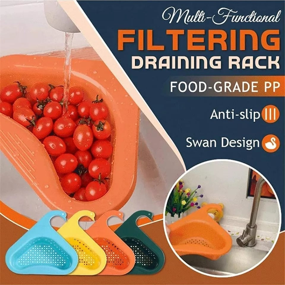 Sink organizer basket with suction cup support