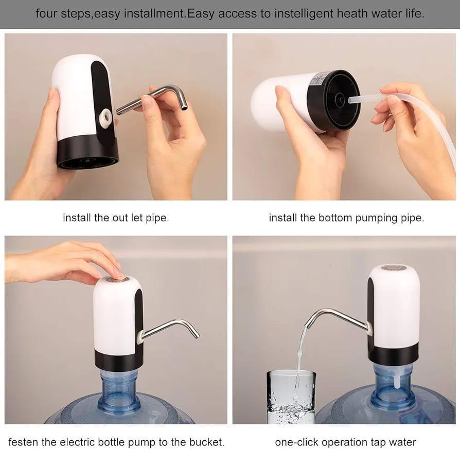 USB rechargeable water bottle dispenser pump