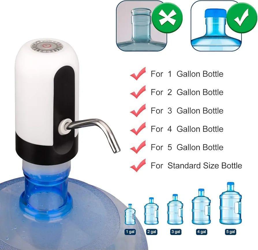 White ABS plastic water dispenser pump with stainless steel spout