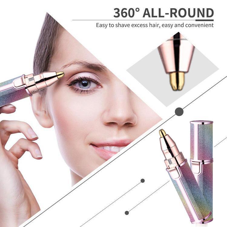 Electric eyebrow trimmer and facial hair remover