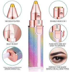 Multicolor rechargeable eyebrow trimmer