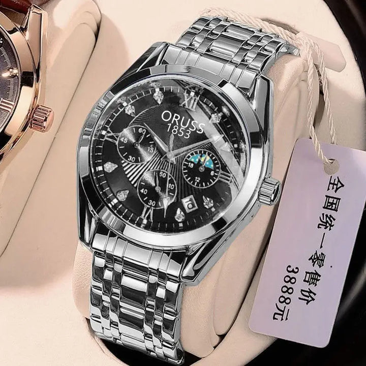 Stylish automatic calendar wristwatch for men