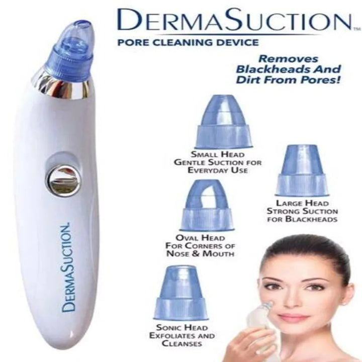 4-in-1 electric pore cleaner with interchangeable suction heads