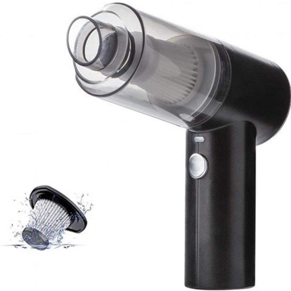 Portable car vacuum cleaner in black