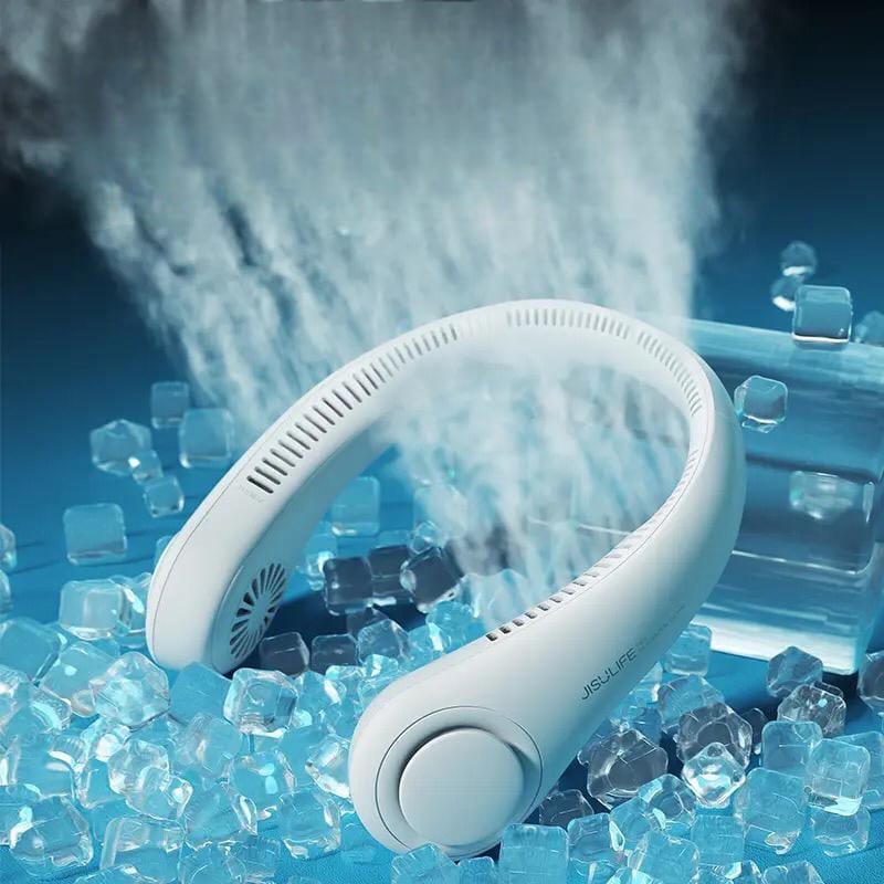 Neck fan for summer cooling and outdoor activities