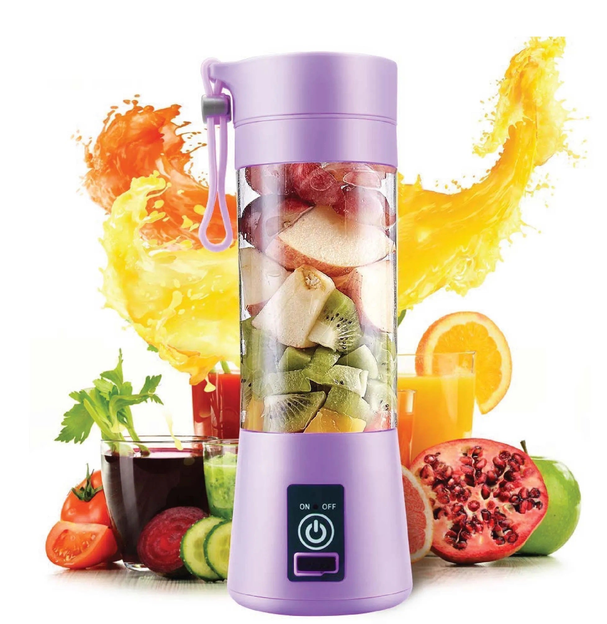 Portable electric juicer cup for fresh smoothies